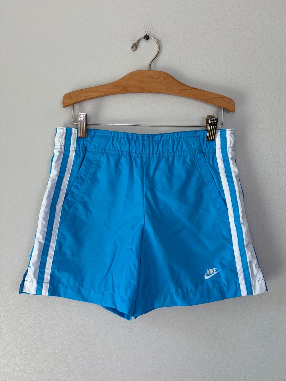 Nike 2007 Light Blue White Striped Atheltic Shorts